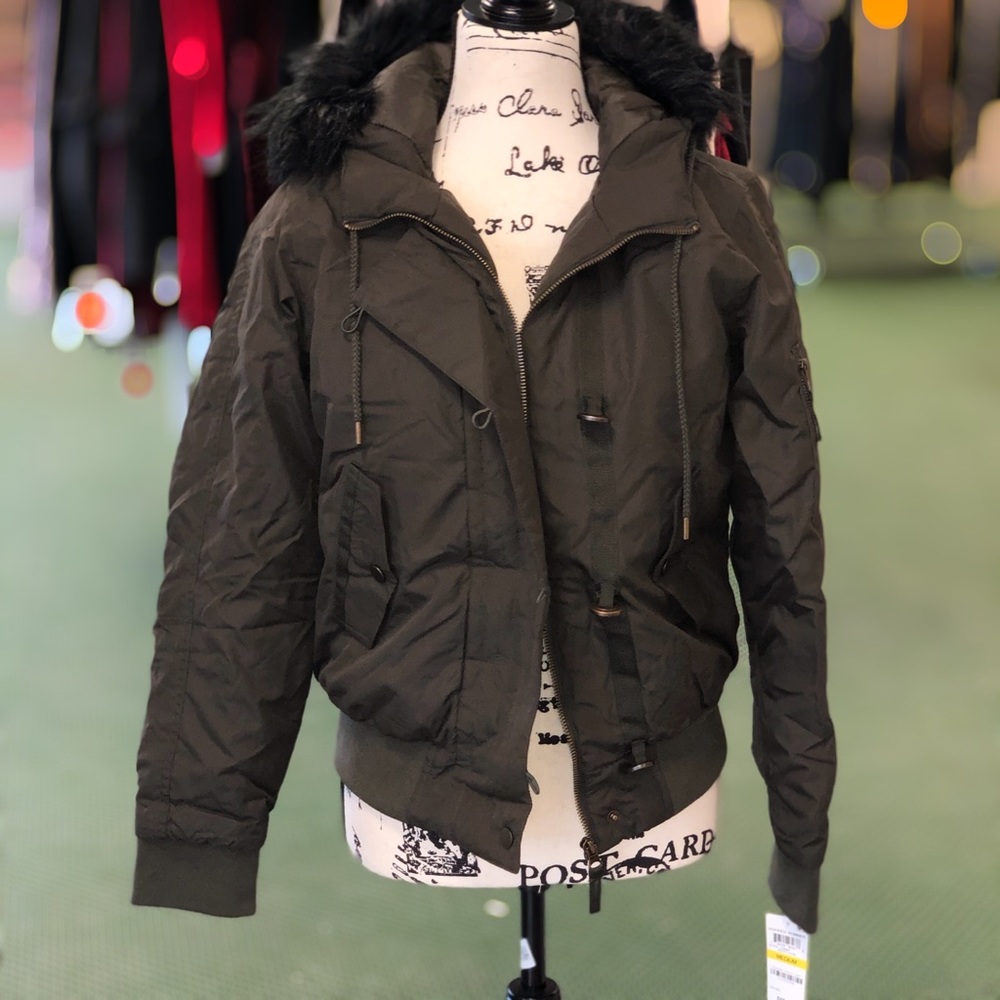 Olive bomber jacket